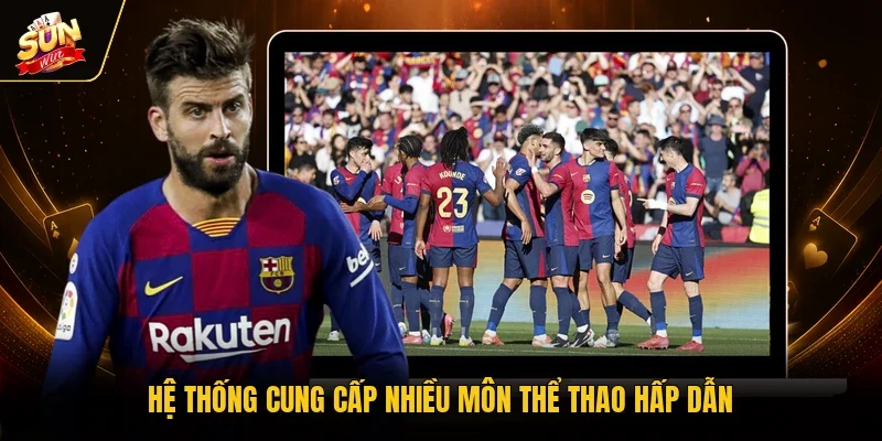 Hệ thống cung cấp nhiều môn thể thao hấp dẫn
